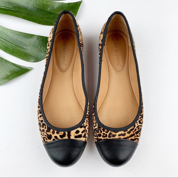 Corso Como Shoes - Corso Como Leopard Print Flats Cap Toe 6